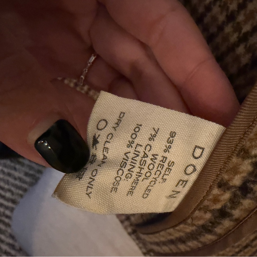 doen carmel heirloom wool/cashmere blend coat - small - Picture 5 of 7